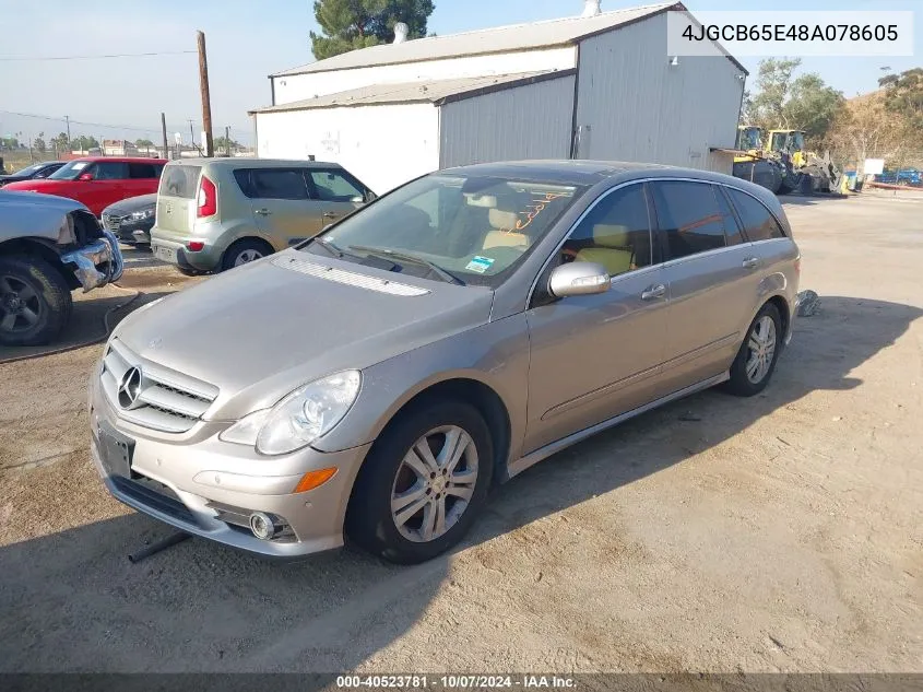 2008 Mercedes-Benz R 350 4Matic VIN: 4JGCB65E48A078605 Lot: 40523781