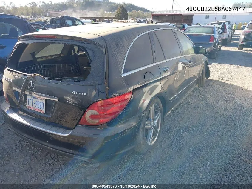 2008 Mercedes-Benz R 320 Cdi 4Matic VIN: 4JGCB22E58A067447 Lot: 40549673