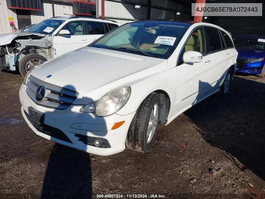 2008 Mercedes-Benz R 350 4Matic VIN: 4JGCB65E78A072443 Lot: 40807024