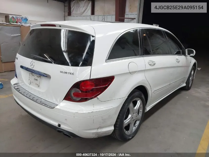 2009 Mercedes-Benz R 320 Bluetec 4Matic VIN: 4JGCB25E29A095154 Lot: 40637324