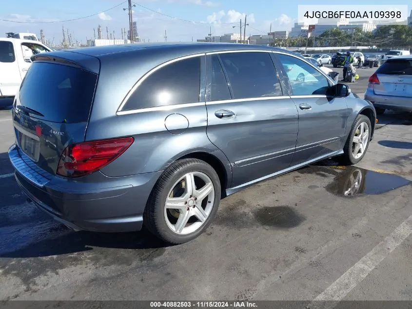 4JGCB6FE0AA109398 2010 Mercedes-Benz R 350 4Matic