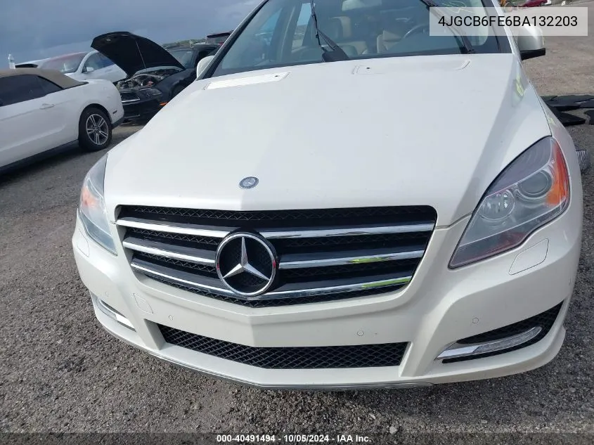 2011 Mercedes-Benz R 350 4Matic VIN: 4JGCB6FE6BA132203 Lot: 40491494