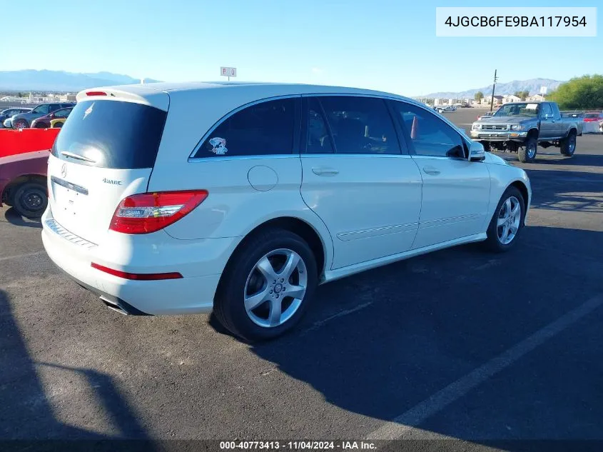 2011 Mercedes-Benz R 350 4Matic VIN: 4JGCB6FE9BA117954 Lot: 40773413