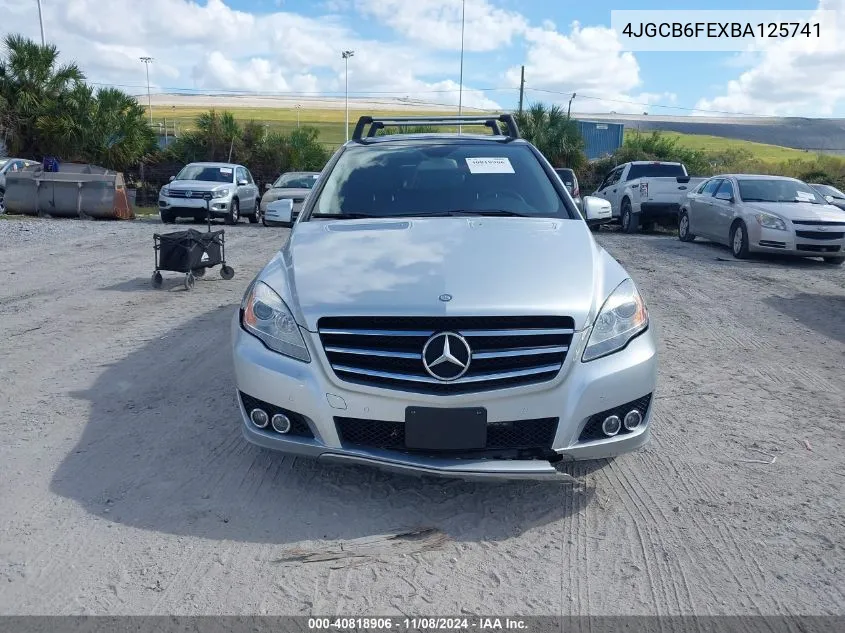 2011 Mercedes-Benz R 350 4Matic VIN: 4JGCB6FEXBA125741 Lot: 40818906