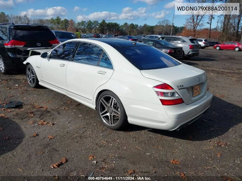 2008 Mercedes-Benz S 65 Amg VIN: WDDNG79X88A200114 Lot: 40754649