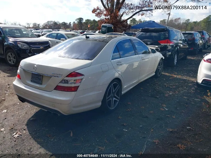 2008 Mercedes-Benz S 65 Amg VIN: WDDNG79X88A200114 Lot: 40754649