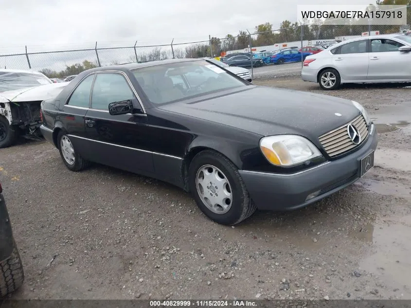 1994 Mercedes-Benz S 500 VIN: WDBGA70E7RA157918 Lot: 40829999