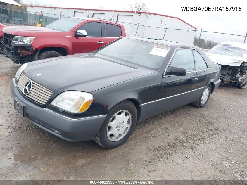 1994 Mercedes-Benz S 500 VIN: WDBGA70E7RA157918 Lot: 40829999