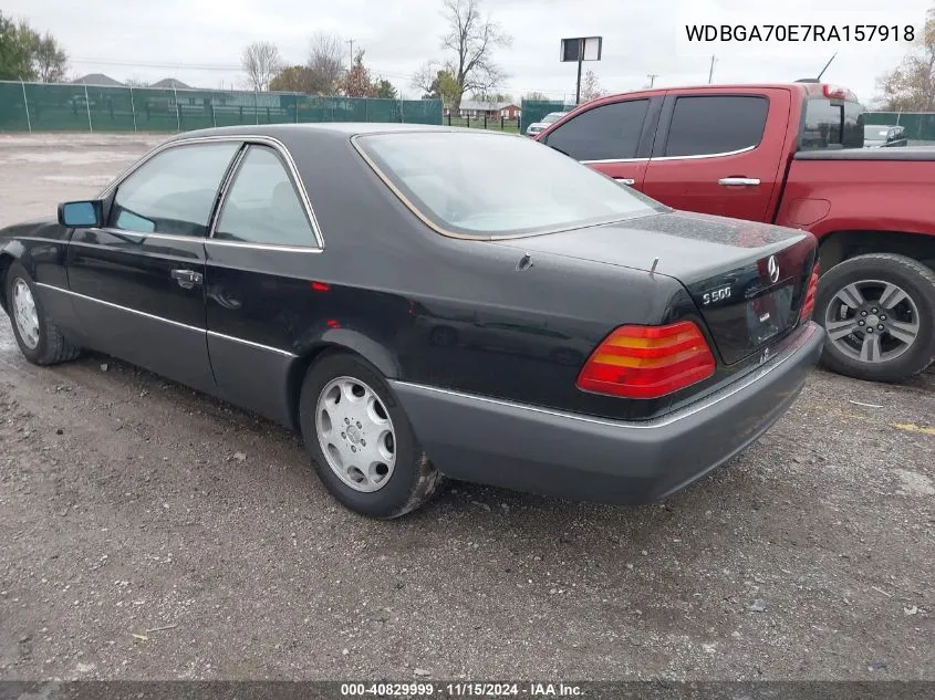 1994 Mercedes-Benz S 500 VIN: WDBGA70E7RA157918 Lot: 40829999