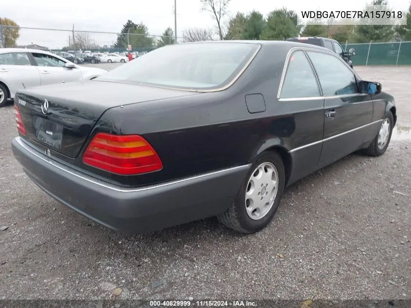 1994 Mercedes-Benz S 500 VIN: WDBGA70E7RA157918 Lot: 40829999