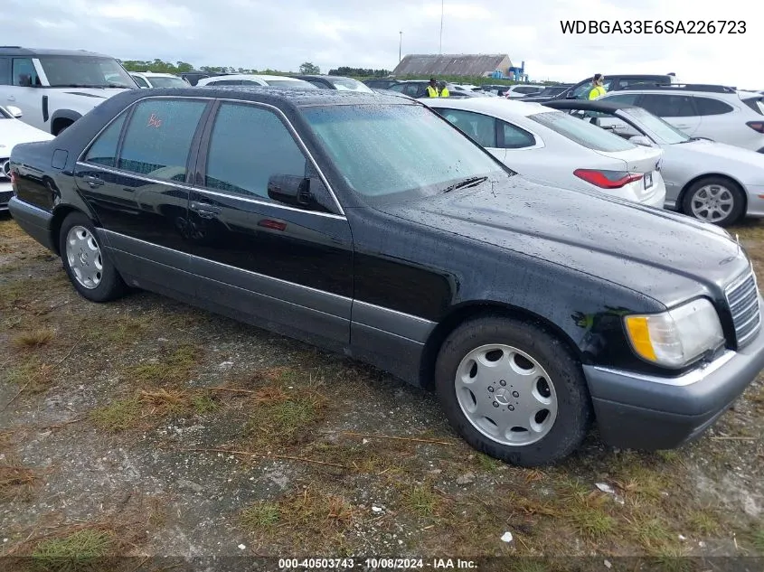 1995 Mercedes-Benz S 320 VIN: WDBGA33E6SA226723 Lot: 40503743