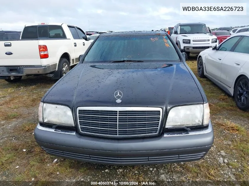 1995 Mercedes-Benz S 320 VIN: WDBGA33E6SA226723 Lot: 40503743