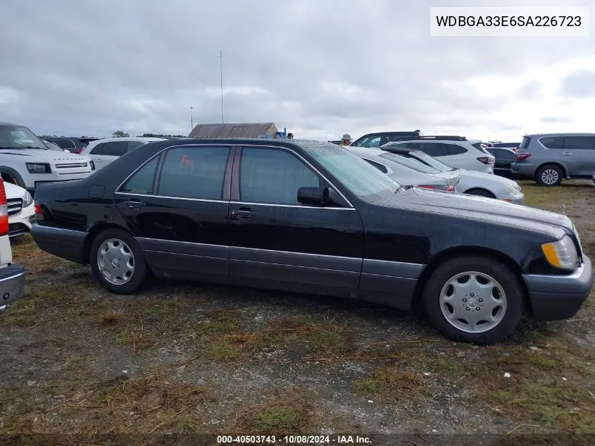 1995 Mercedes-Benz S 320 VIN: WDBGA33E6SA226723 Lot: 40503743