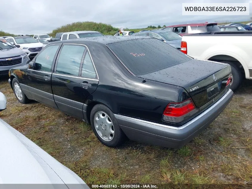 1995 Mercedes-Benz S 320 VIN: WDBGA33E6SA226723 Lot: 40503743