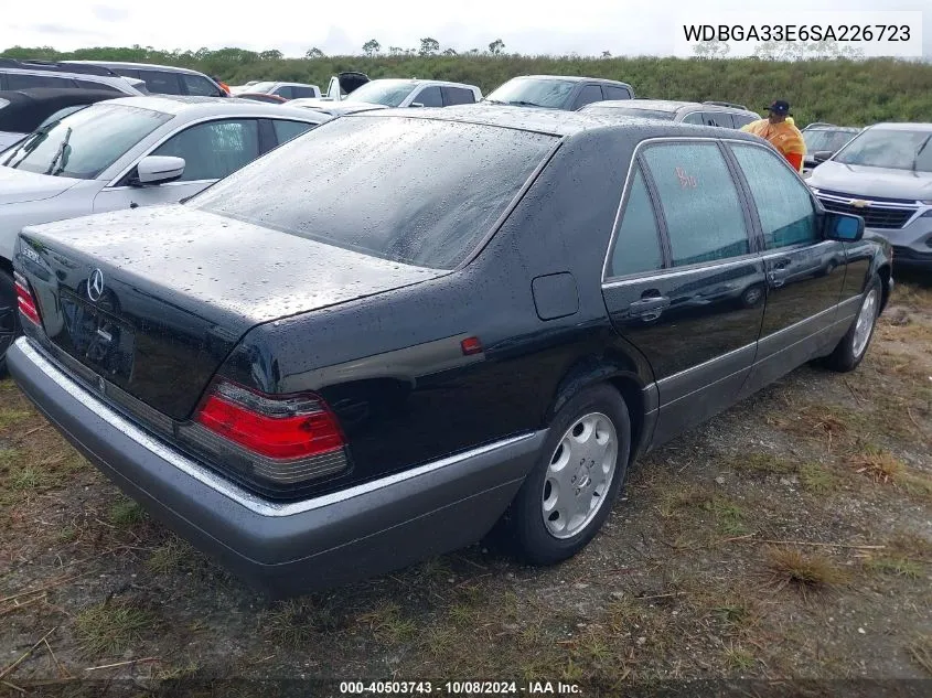 1995 Mercedes-Benz S 320 VIN: WDBGA33E6SA226723 Lot: 40503743