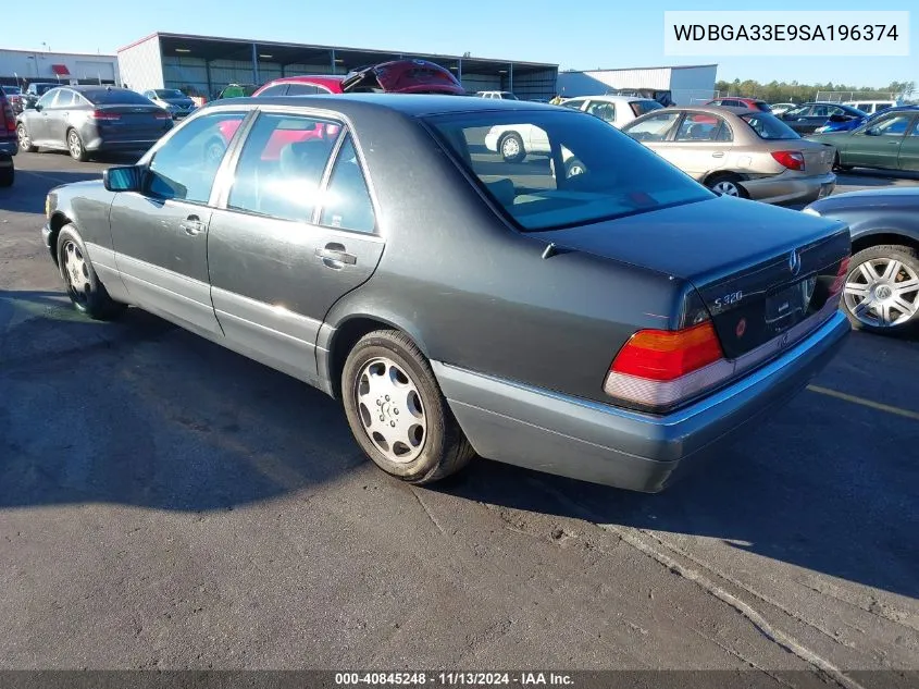 1995 Mercedes-Benz S 320 VIN: WDBGA33E9SA196374 Lot: 40845248