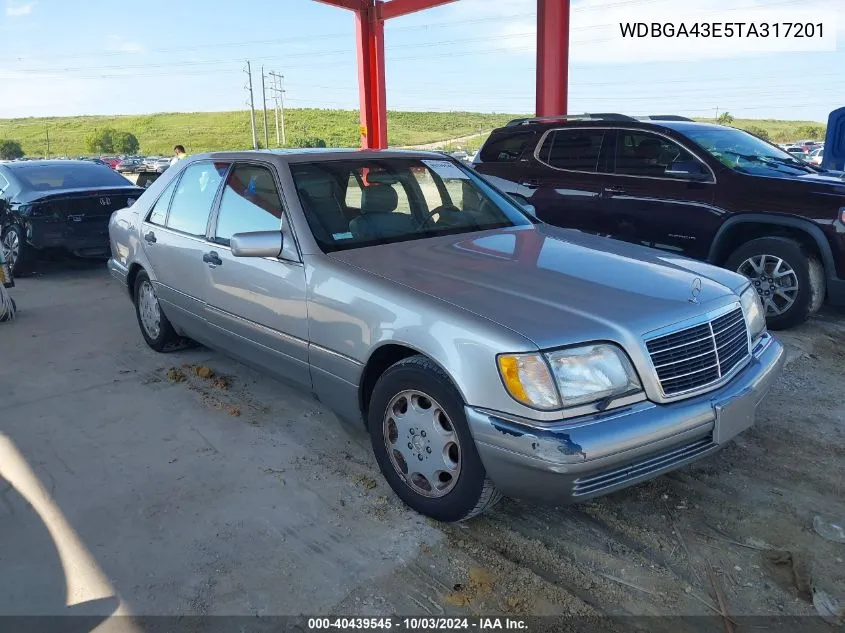 1996 Mercedes-Benz S 420 VIN: WDBGA43E5TA317201 Lot: 40439545