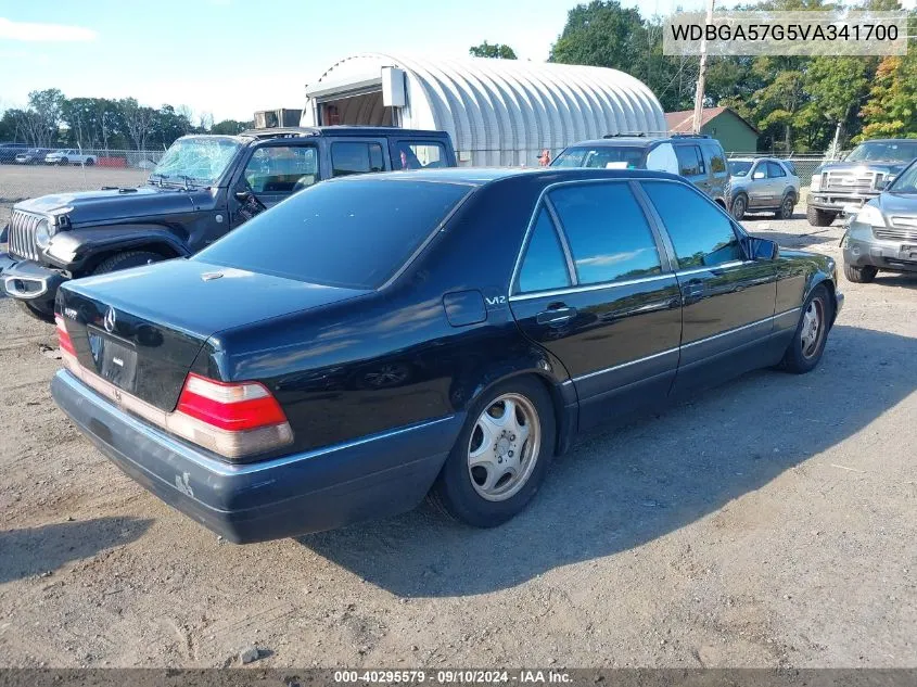 1997 Mercedes-Benz S 600 VIN: WDBGA57G5VA341700 Lot: 40295579