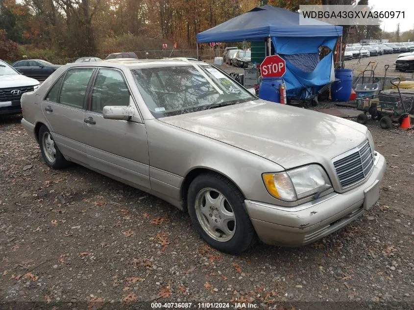 1997 Mercedes-Benz S 420 VIN: WDBGA43GXVA360971 Lot: 40736087