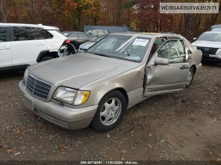 1997 Mercedes-Benz S 420 VIN: WDBGA43GXVA360971 Lot: 40736087