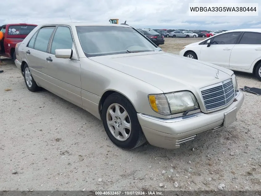 1998 Mercedes-Benz S 320 VIN: WDBGA33G5WA380444 Lot: 40532457