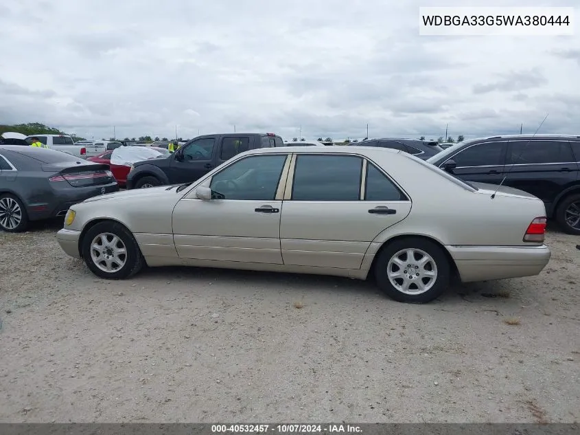 1998 Mercedes-Benz S 320 VIN: WDBGA33G5WA380444 Lot: 40532457