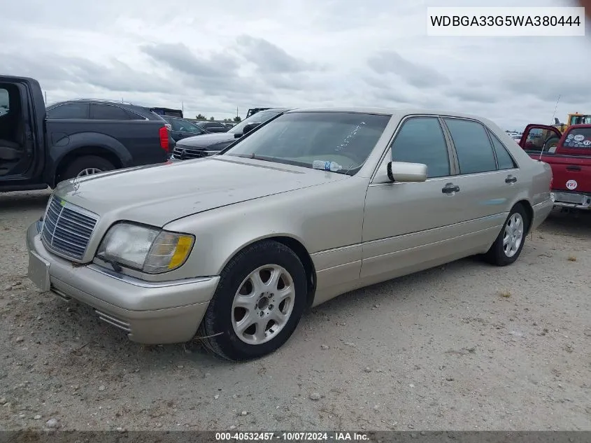 1998 Mercedes-Benz S 320 VIN: WDBGA33G5WA380444 Lot: 40532457