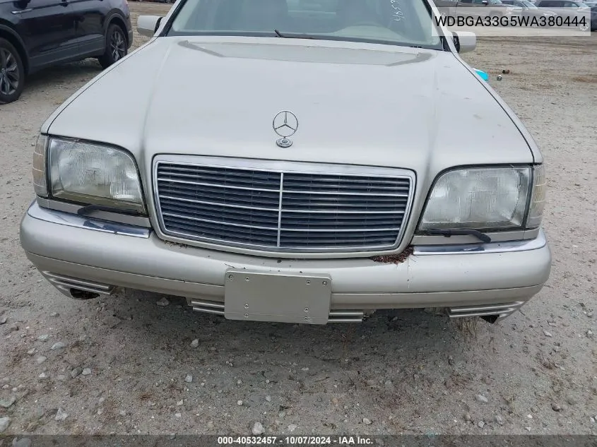 1998 Mercedes-Benz S 320 VIN: WDBGA33G5WA380444 Lot: 40532457