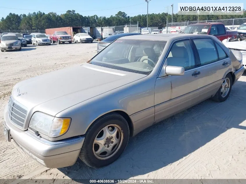 1999 Mercedes-Benz S 420 VIN: WDBGA43G1XA412328 Lot: 40638536