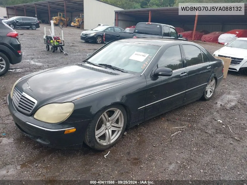 2000 Mercedes-Benz S 430 VIN: WDBNG70J5YA088132 Lot: 40411588