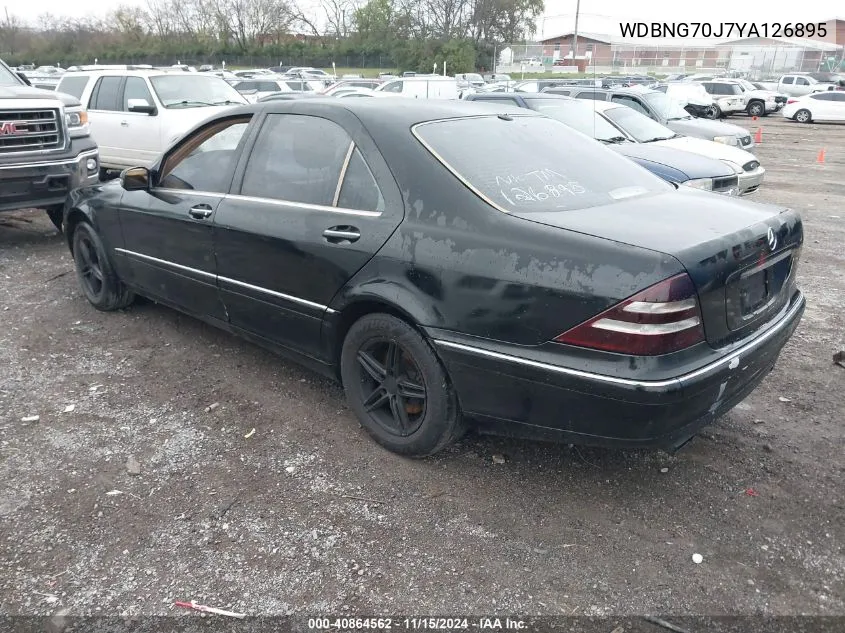 WDBNG70J7YA126895 2000 Mercedes-Benz S 430