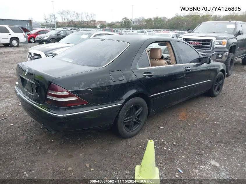 WDBNG70J7YA126895 2000 Mercedes-Benz S 430