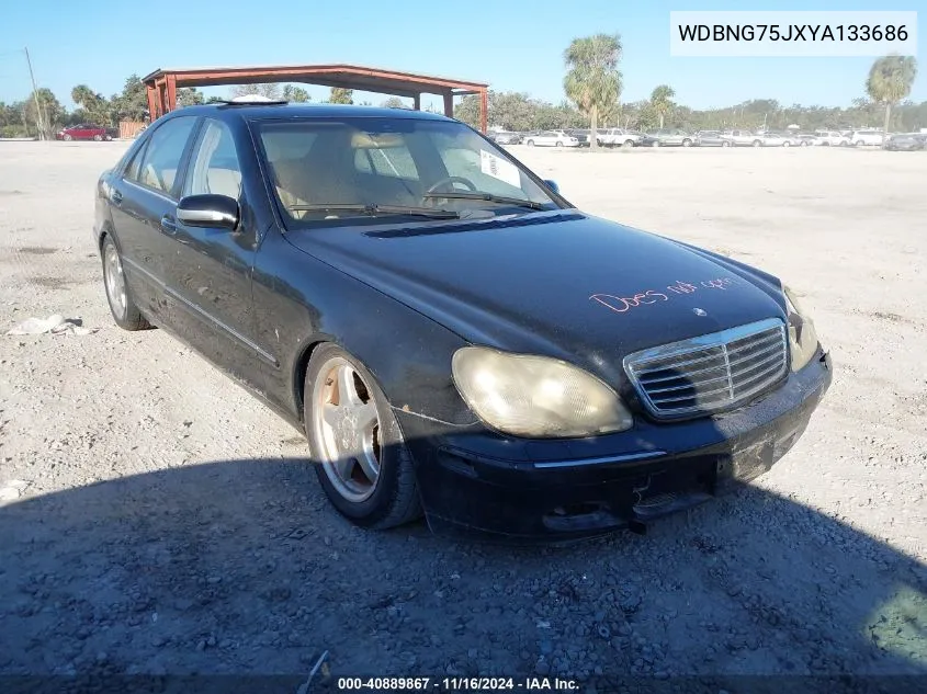 2000 Mercedes-Benz S 500 VIN: WDBNG75JXYA133686 Lot: 40889867