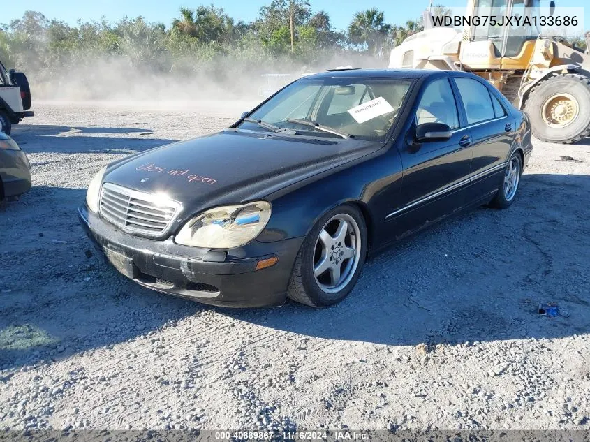 2000 Mercedes-Benz S 500 VIN: WDBNG75JXYA133686 Lot: 40889867