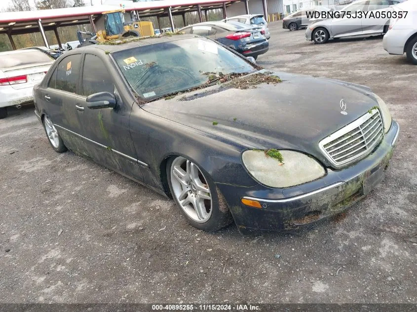 2000 Mercedes-Benz S 500 VIN: WDBNG75J3YA050357 Lot: 40895255