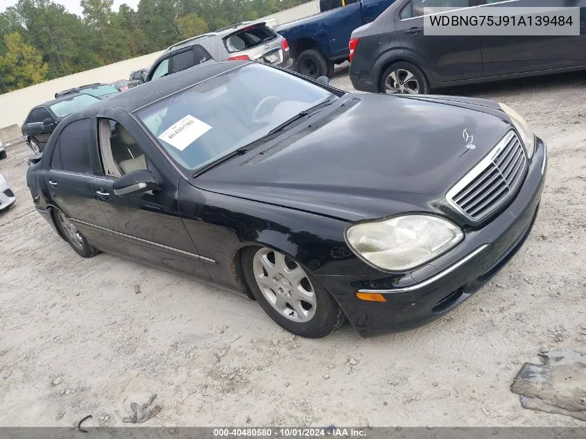 2001 Mercedes-Benz S 500 VIN: WDBNG75J91A139484 Lot: 40480580