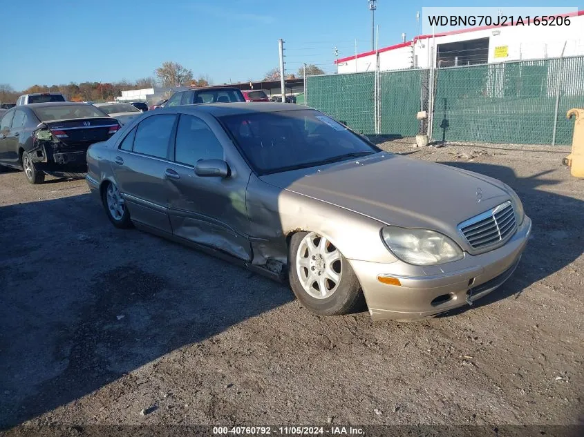 2001 Mercedes-Benz S 430 VIN: WDBNG70J21A165206 Lot: 40760792