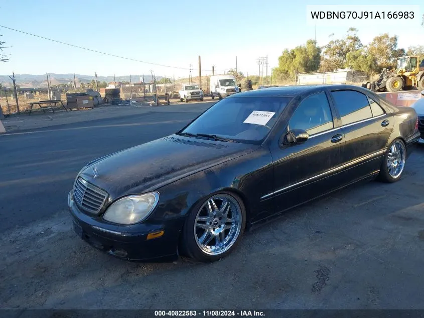 2001 Mercedes-Benz S 430 VIN: WDBNG70J91A166983 Lot: 40822583