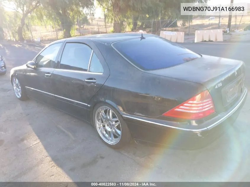 2001 Mercedes-Benz S 430 VIN: WDBNG70J91A166983 Lot: 40822583