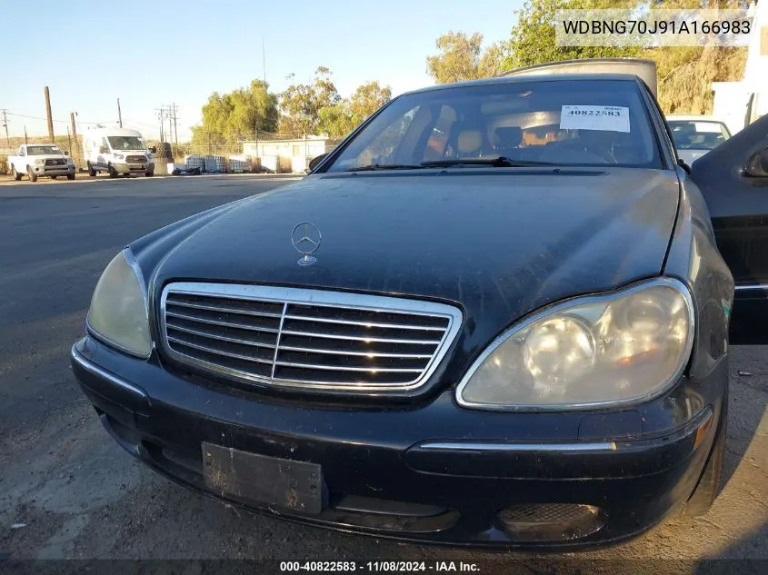 2001 Mercedes-Benz S 430 VIN: WDBNG70J91A166983 Lot: 40822583