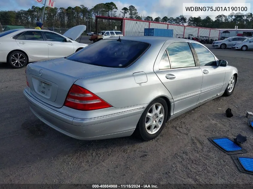 WDBNG75J01A190100 2001 Mercedes-Benz S 500