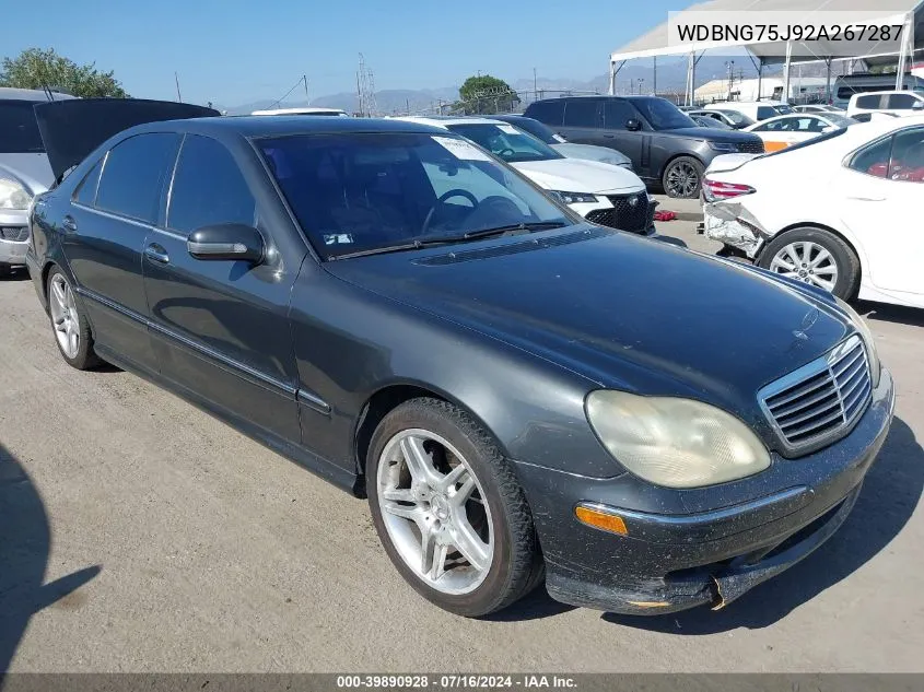 2002 Mercedes-Benz S 500 VIN: WDBNG75J92A267287 Lot: 39890928