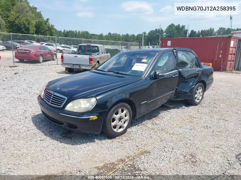 2002 Mercedes-Benz S 430 VIN: WDBNG70J12A258395 Lot: 40097505