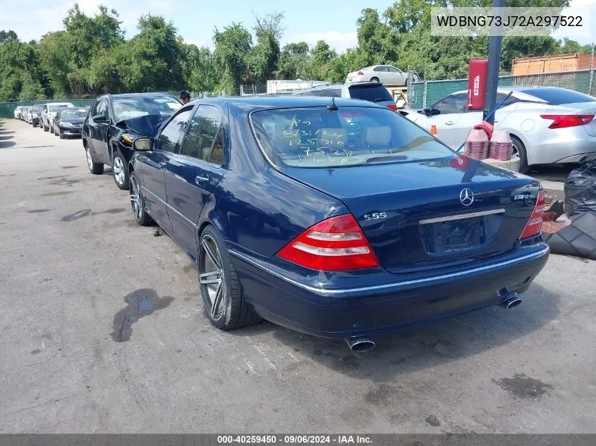 WDBNG73J72A297522 2002 Mercedes-Benz S 55 Amg