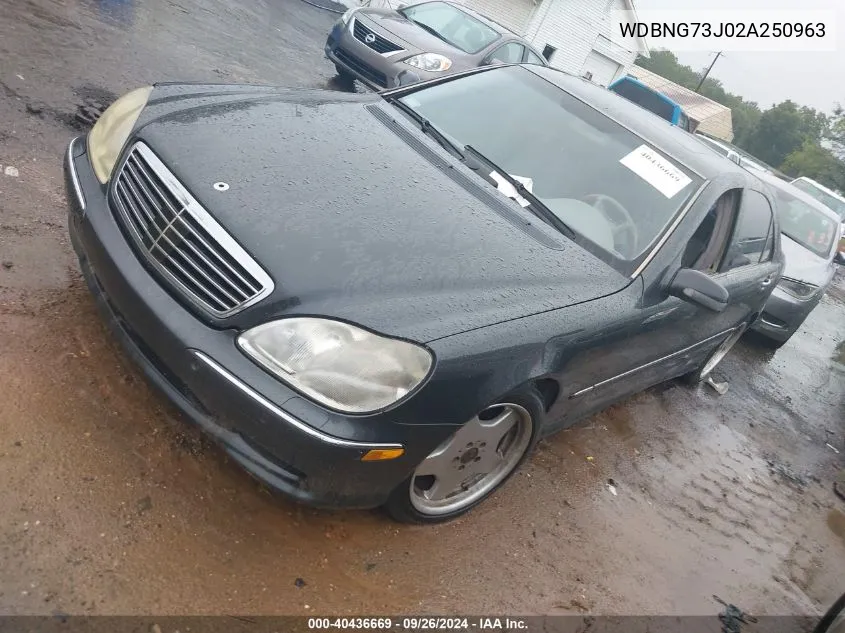 2002 Mercedes-Benz S 55 Amg VIN: WDBNG73J02A250963 Lot: 40436669