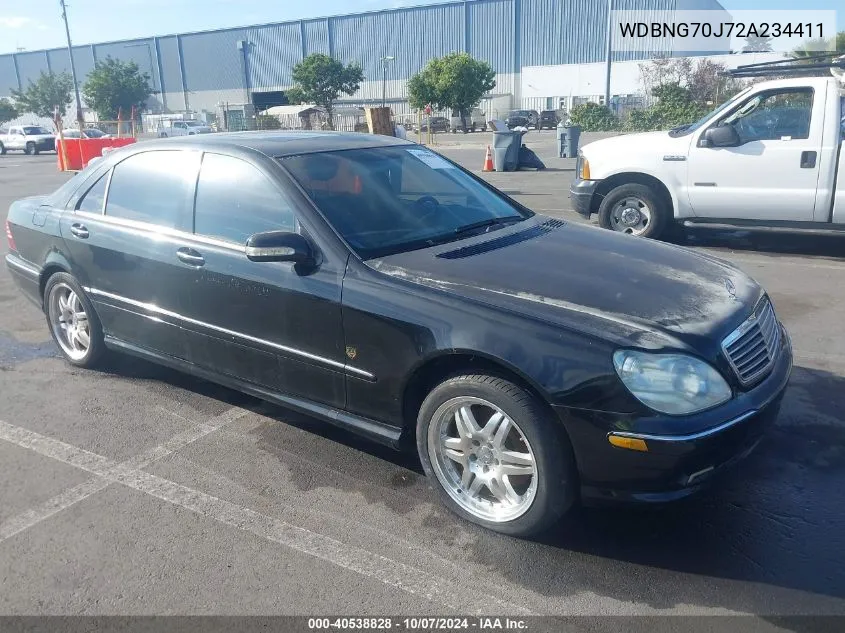 2002 Mercedes-Benz S 430 430 VIN: WDBNG70J72A234411 Lot: 40538828