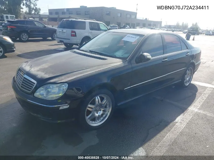 2002 Mercedes-Benz S 430 430 VIN: WDBNG70J72A234411 Lot: 40538828