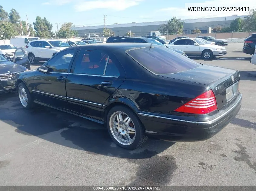 2002 Mercedes-Benz S 430 430 VIN: WDBNG70J72A234411 Lot: 40538828