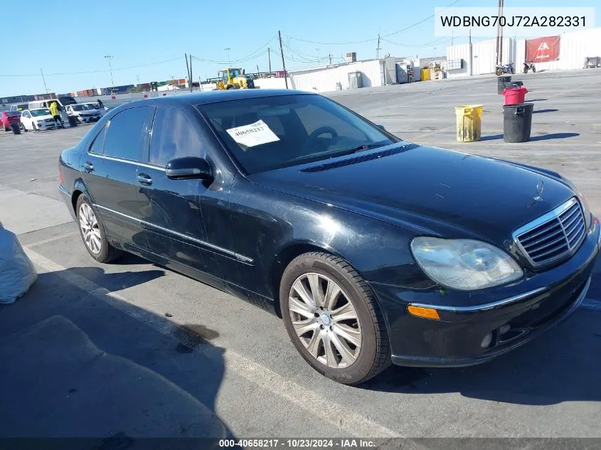 2002 Mercedes-Benz S 430 VIN: WDBNG70J72A282331 Lot: 40658217