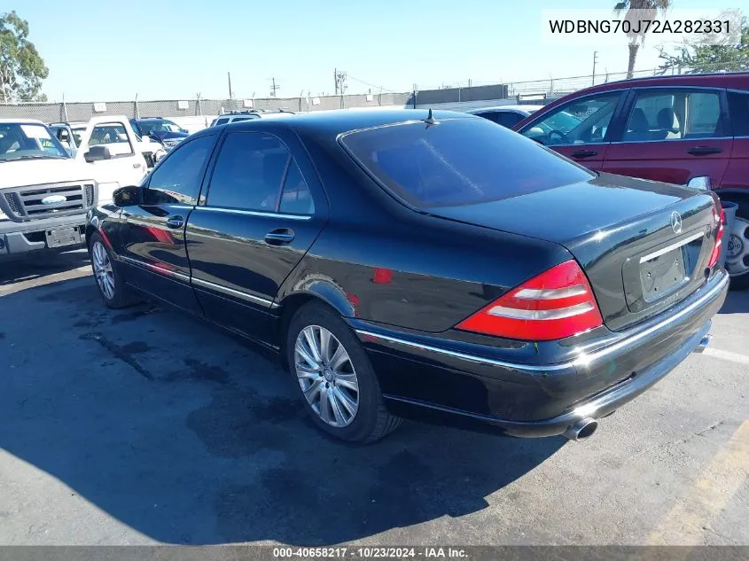 2002 Mercedes-Benz S 430 VIN: WDBNG70J72A282331 Lot: 40658217